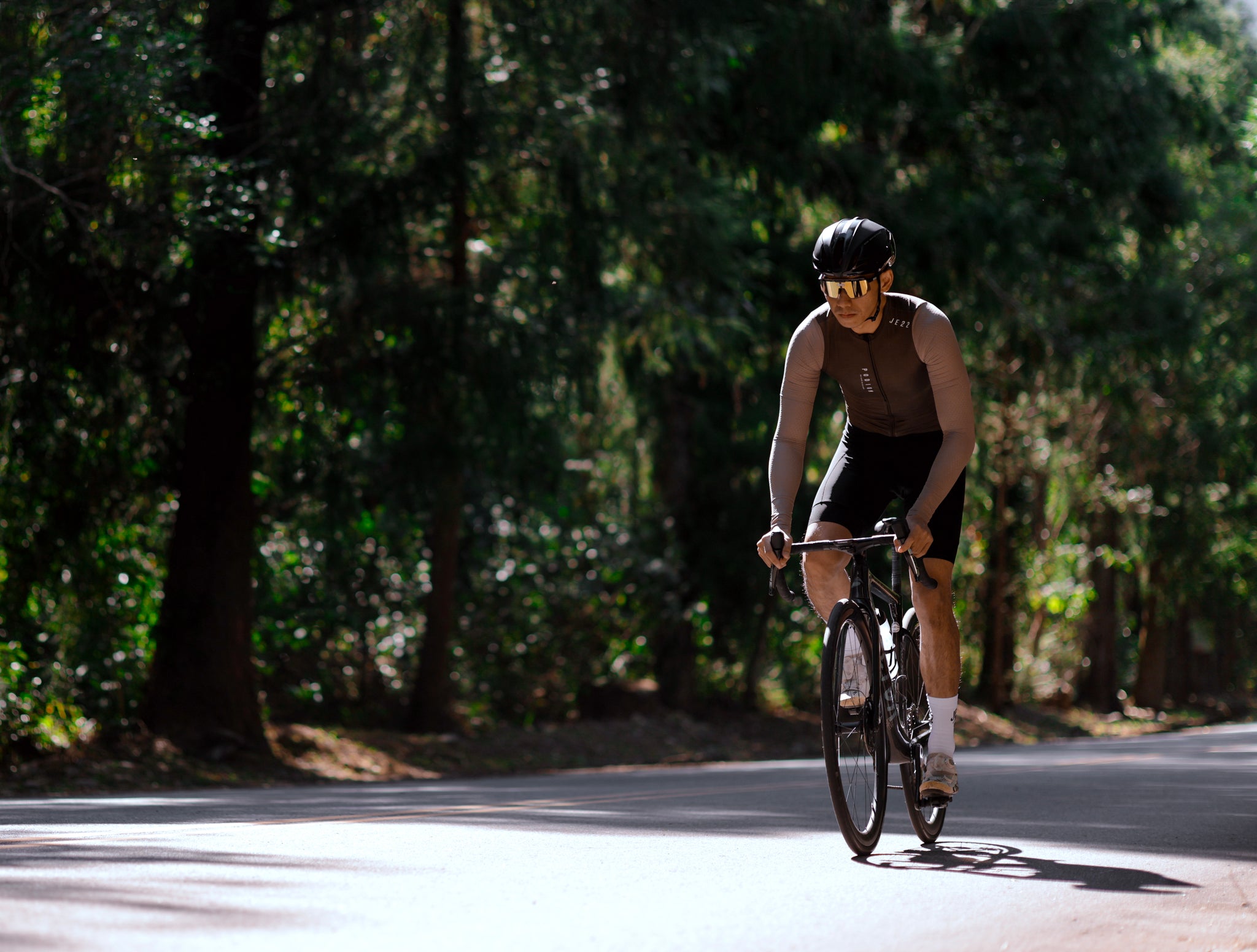 PODIUM 男長車衣-橄欖綠