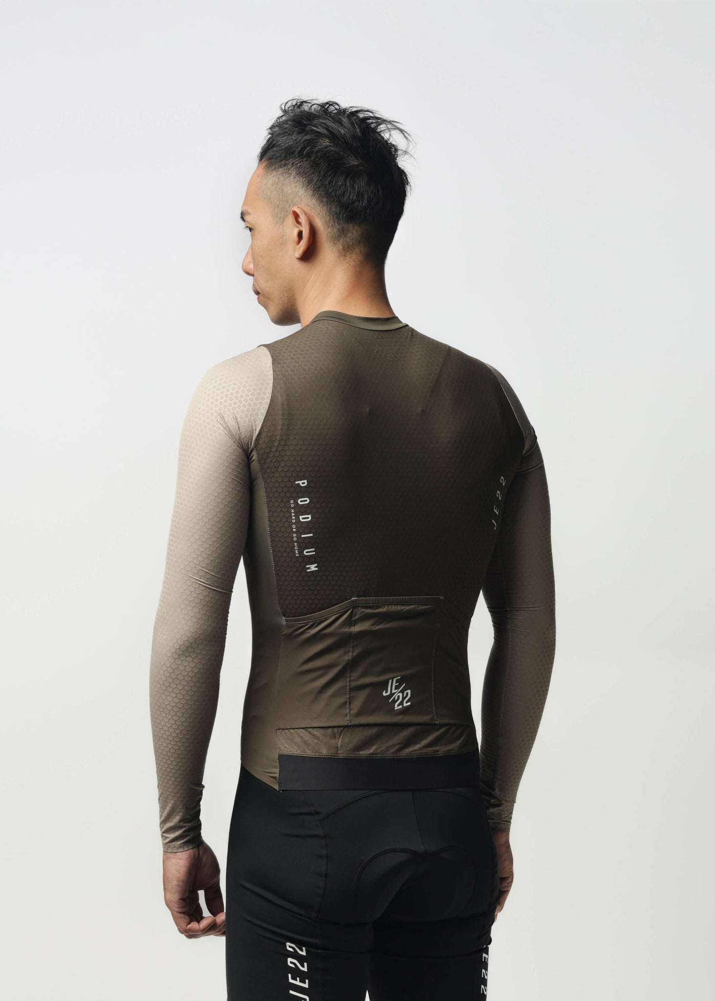 PODIUM 男長車衣-橄欖綠