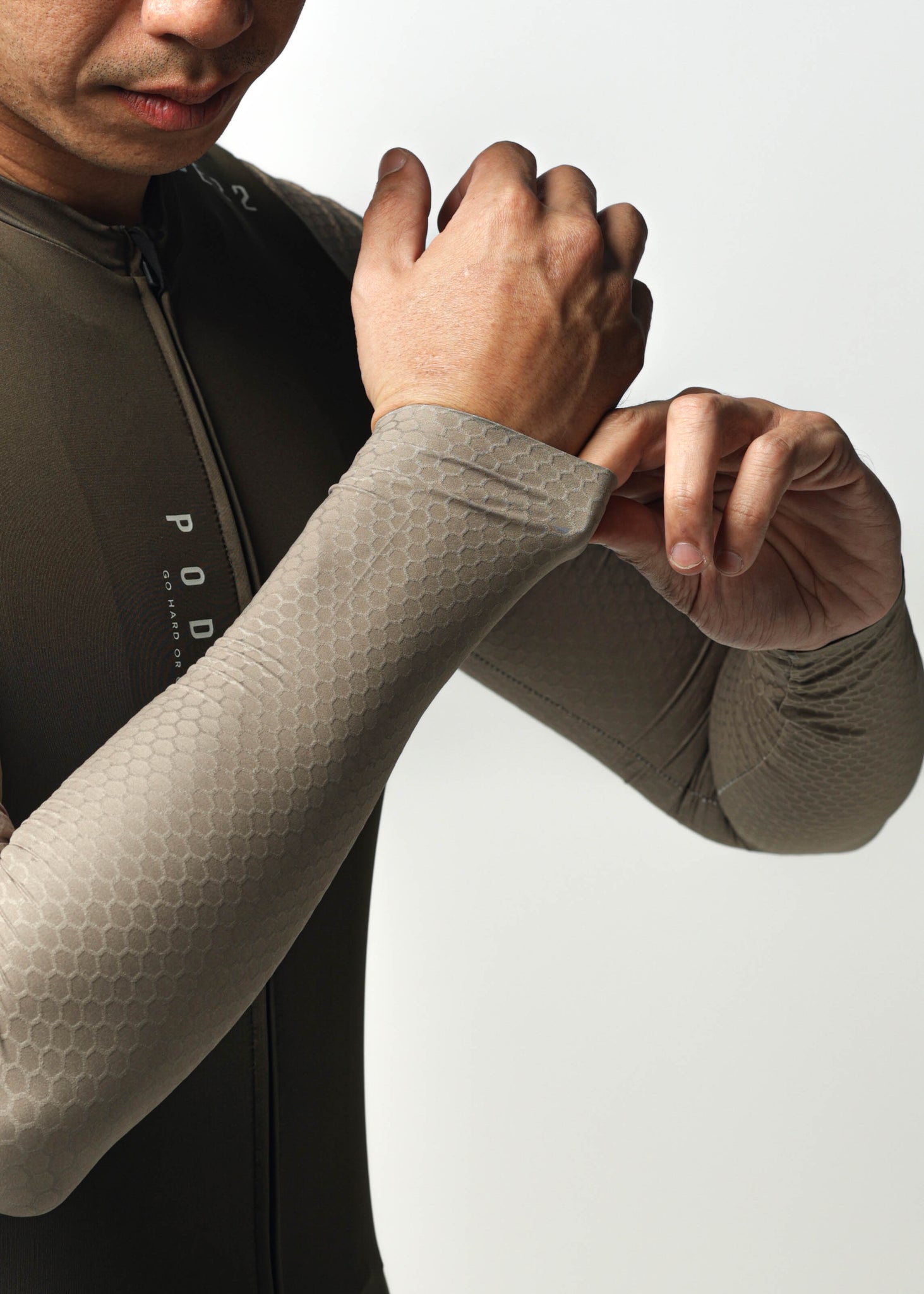 PODIUM 男長車衣-橄欖綠