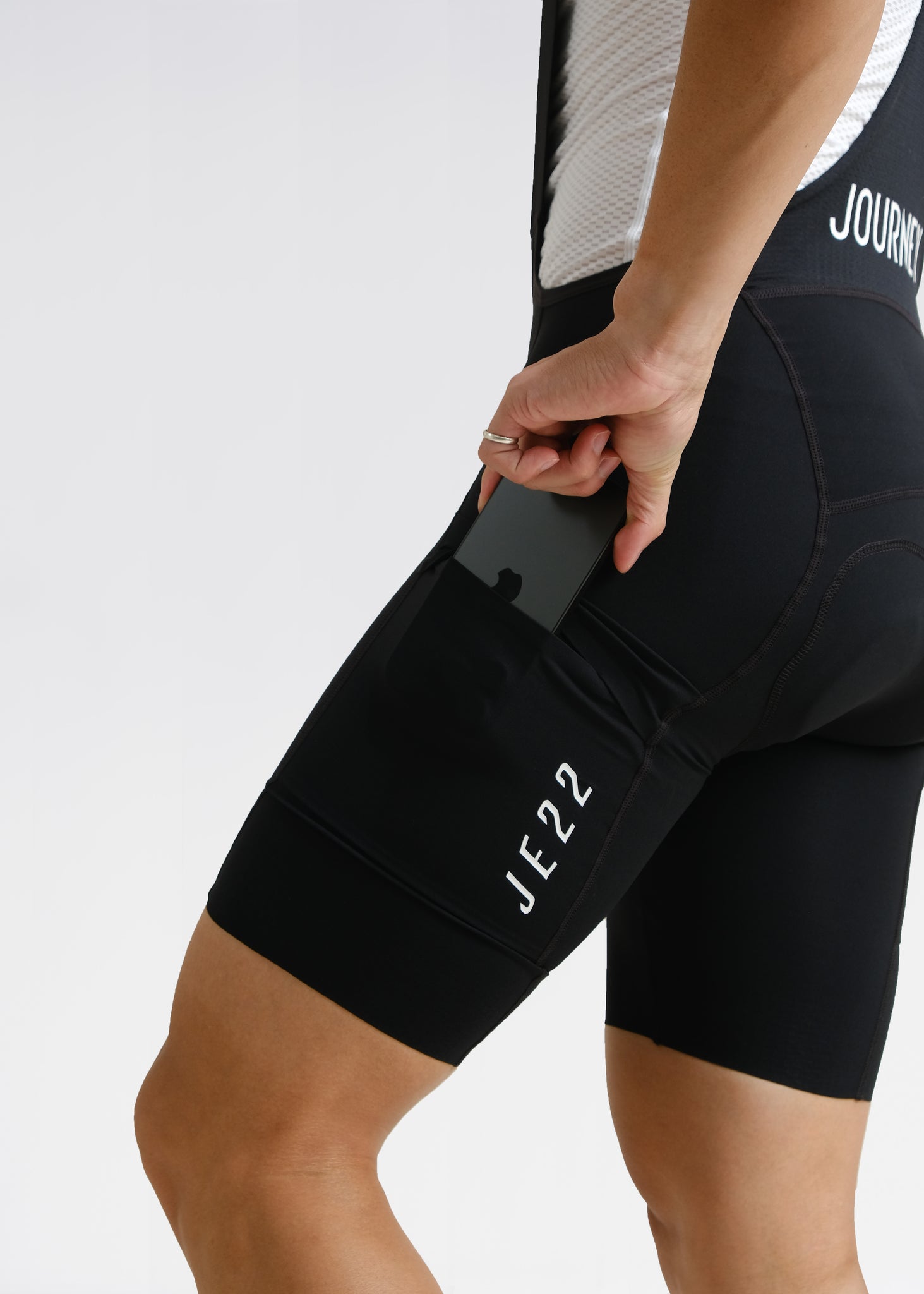 JOURNEY Pocket Strip Cycling Pants (Combined with Men and Women) - Black